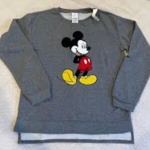 Women’s Gray Mickey Mouse Sweater XL 59% cotton